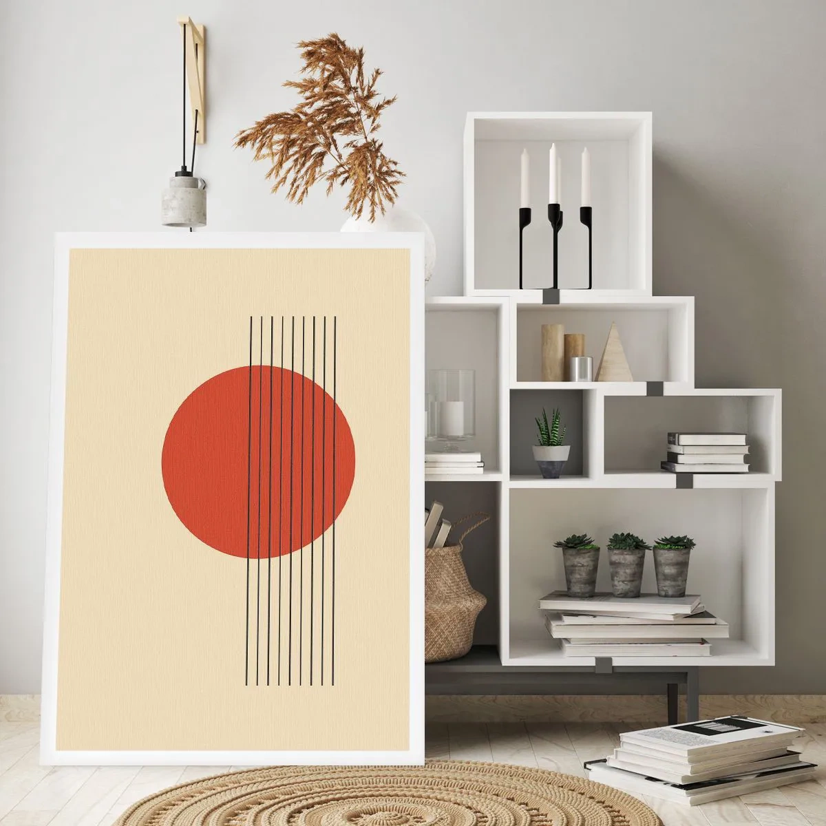 Affisch - Cirkel och linjer - 70x100 cm