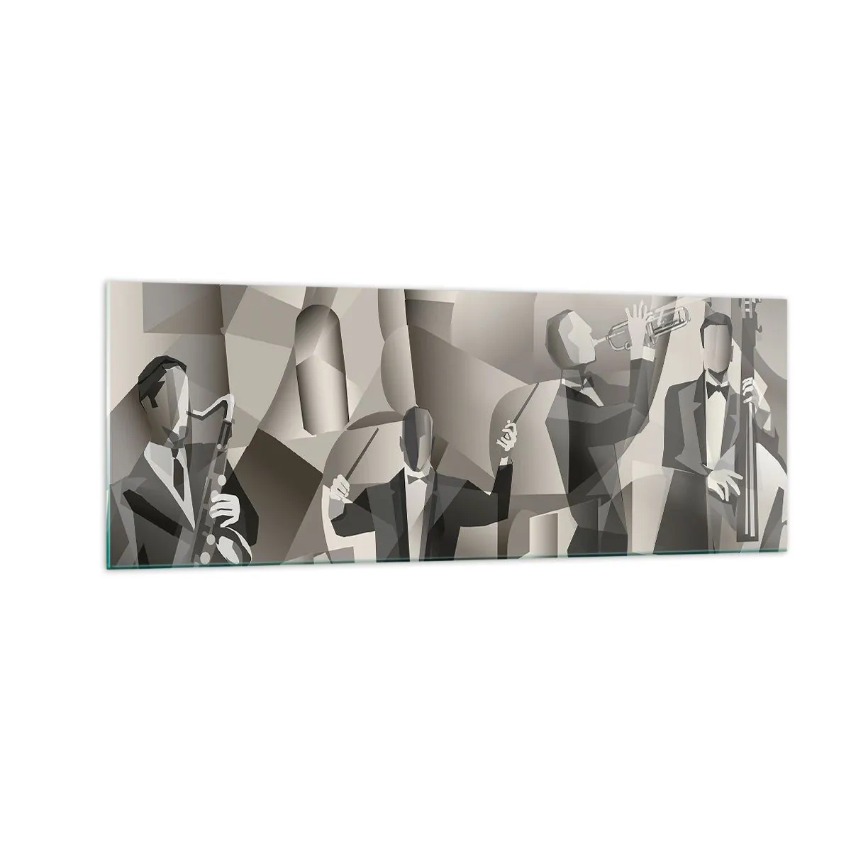 Glastavla - Bild på glas - I ljudrummet - 140x50 cm
