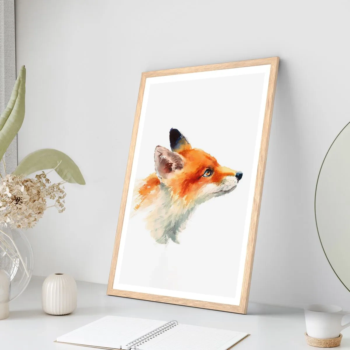 Affisch i ram av ljusek - Försiktighet skadar aldrig - 50x70 cm