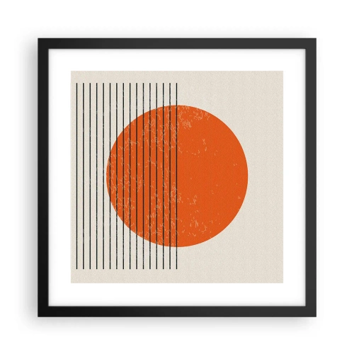 Affisch i svart ram - Alltid solen - 40x40 cm