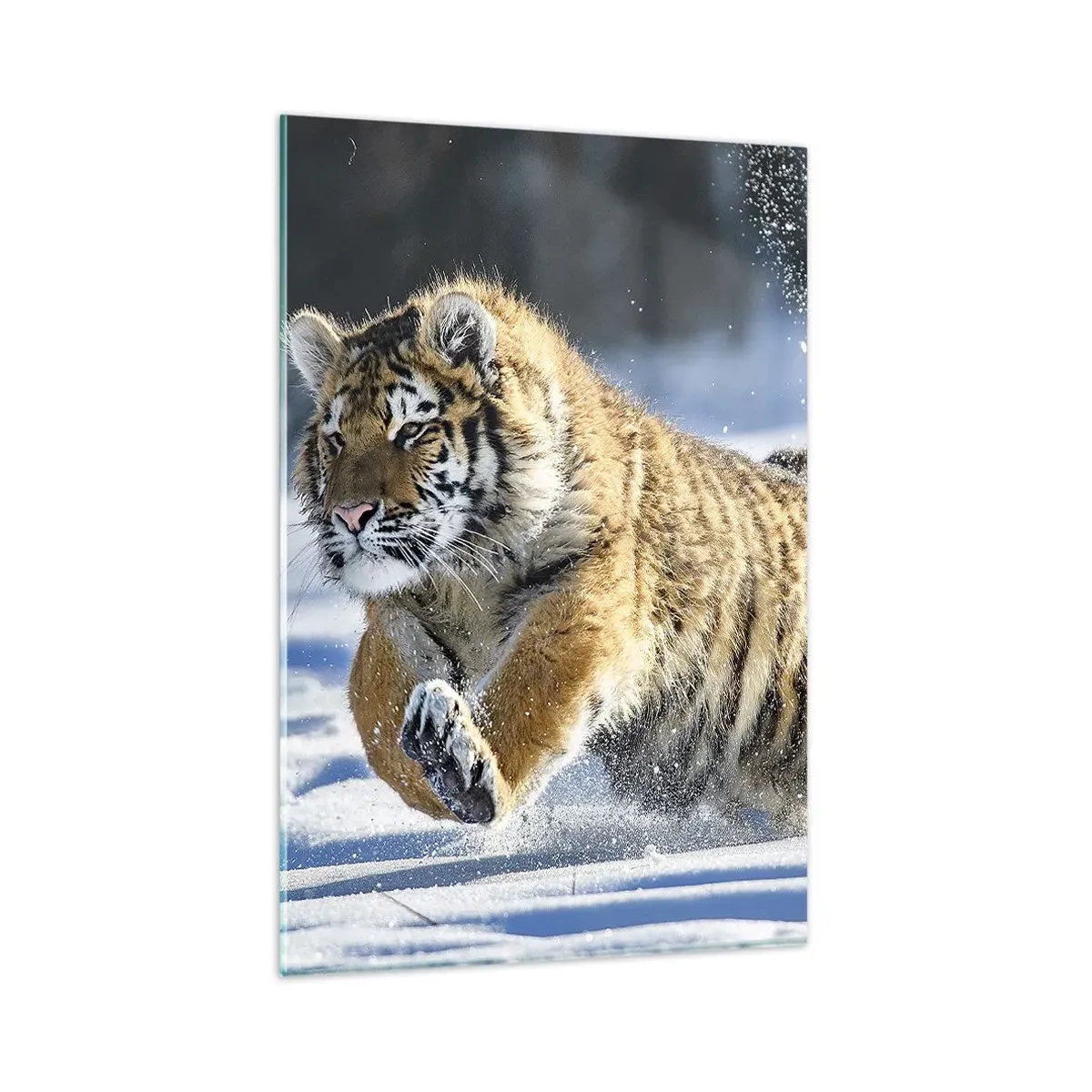 Glastavla - Bild på glas - Sibiriska tajgans gud - 80x120 cm