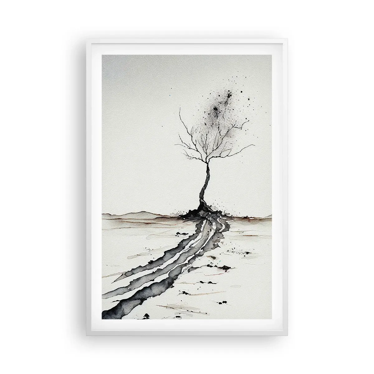Affisch i vit ram - Vinterns melankoli - 61x91 cm