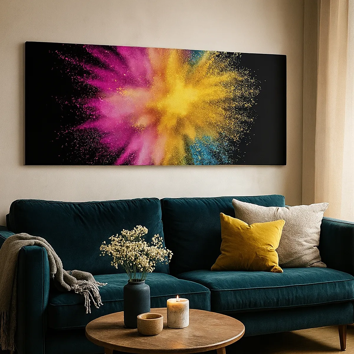 Canvastavla - Bild på duk - Färgerna föds - 30x30 cm