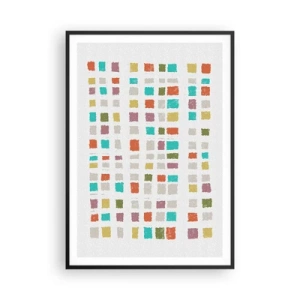 Affisch i svart ram - Ett okänt spel - 70x100 cm