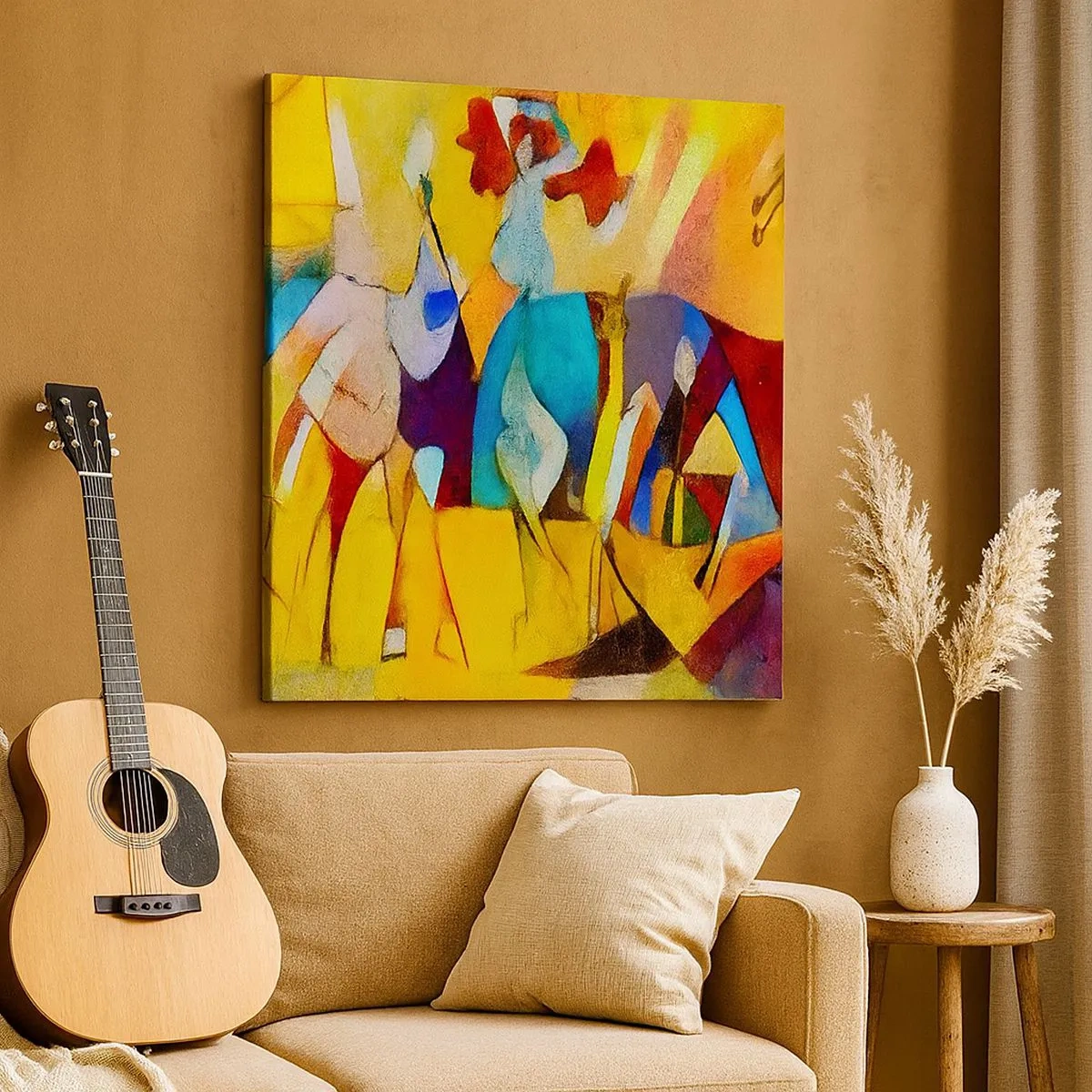 Canvastavla - Bild på duk - Sol - liv -glädje - 30x30 cm