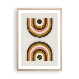 Affisch i ram av ljusek - Tvillingabstraktion - 50x70 cm