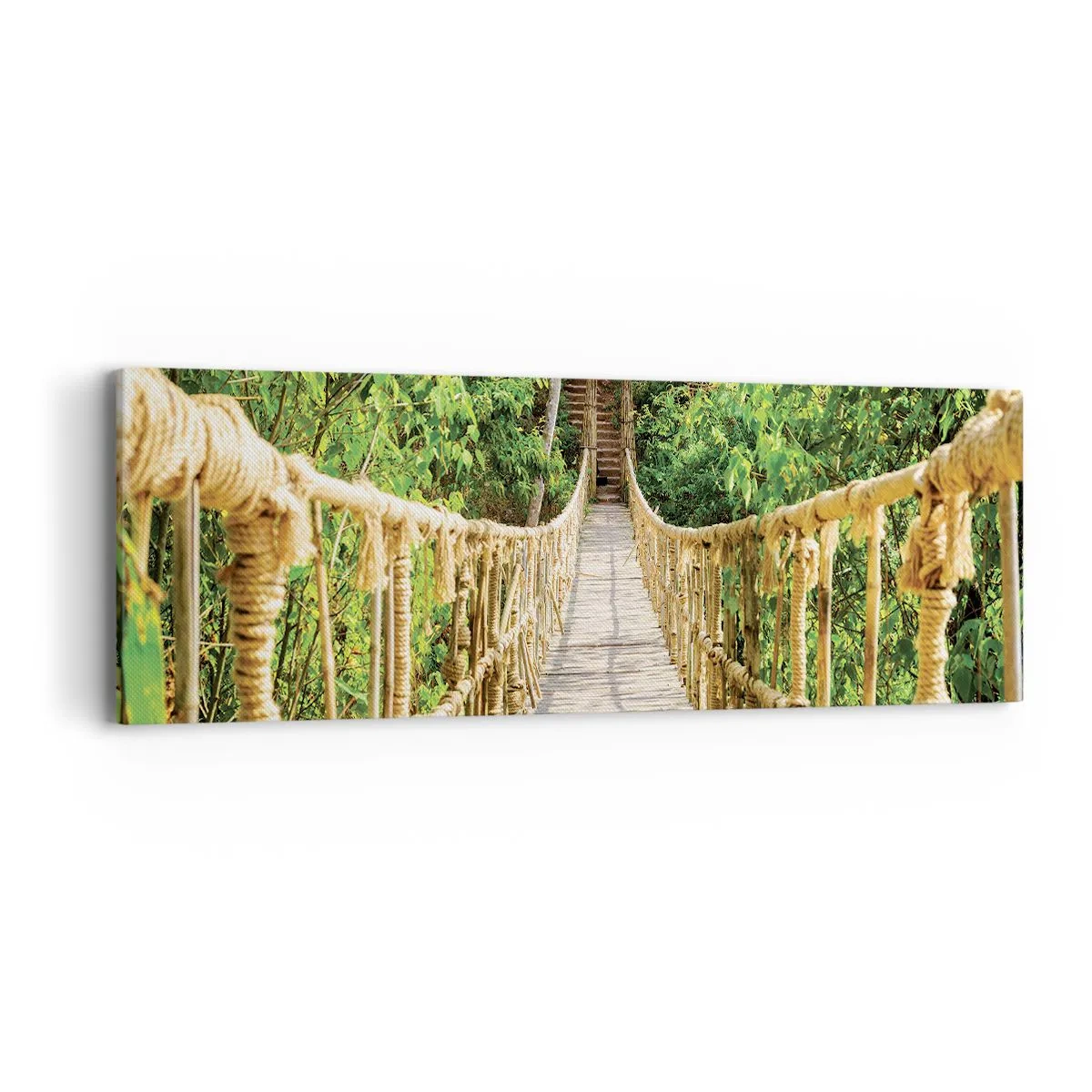 Canvastavla - Bild på duk - Upphängd i grönskan - 90x30 cm