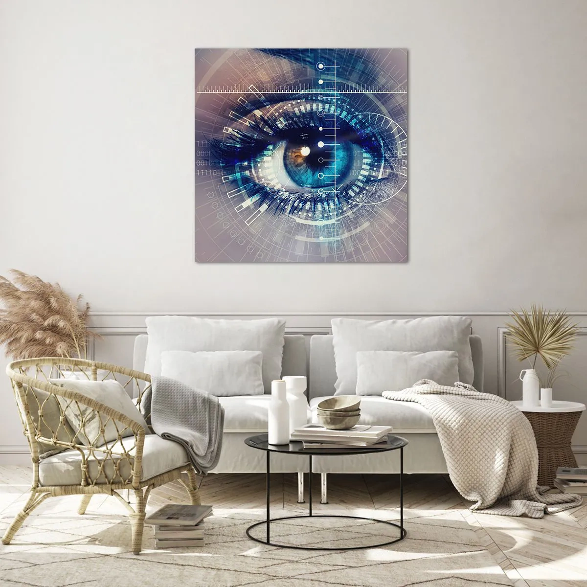 Glastavla - Bild på glas - Du tror att du känner mig - 60x60 cm