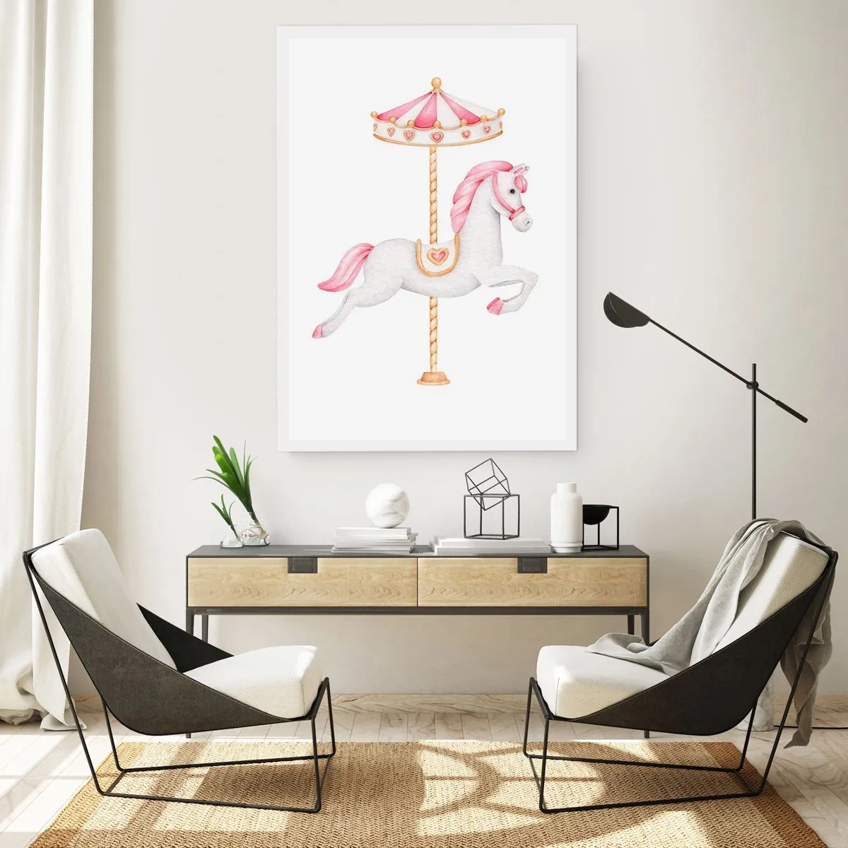 Affisch - Han gav sig iväg med en hov - 50x70 cm
