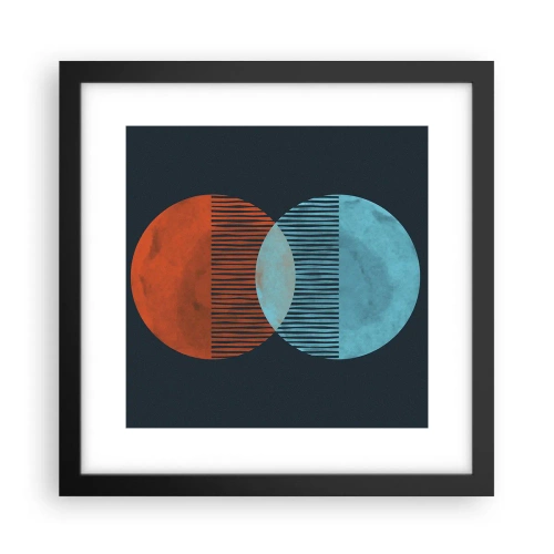 Affisch i svart ram - Astronomisk fantasi - 30x30 cm