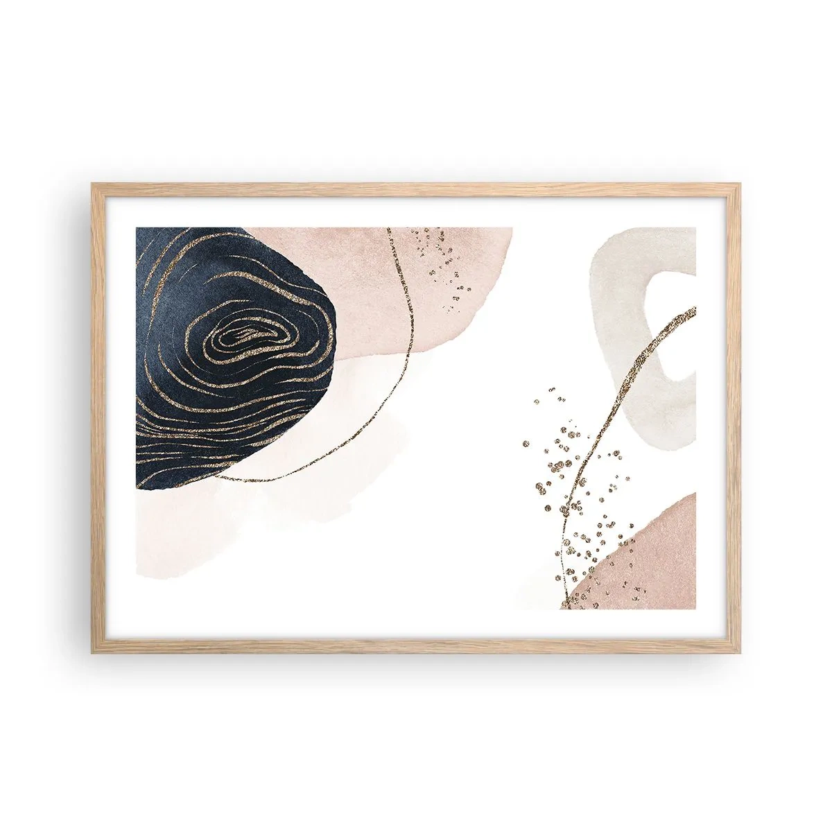 Affisch i ram av ljusek - Allt flyter - 70x50 cm