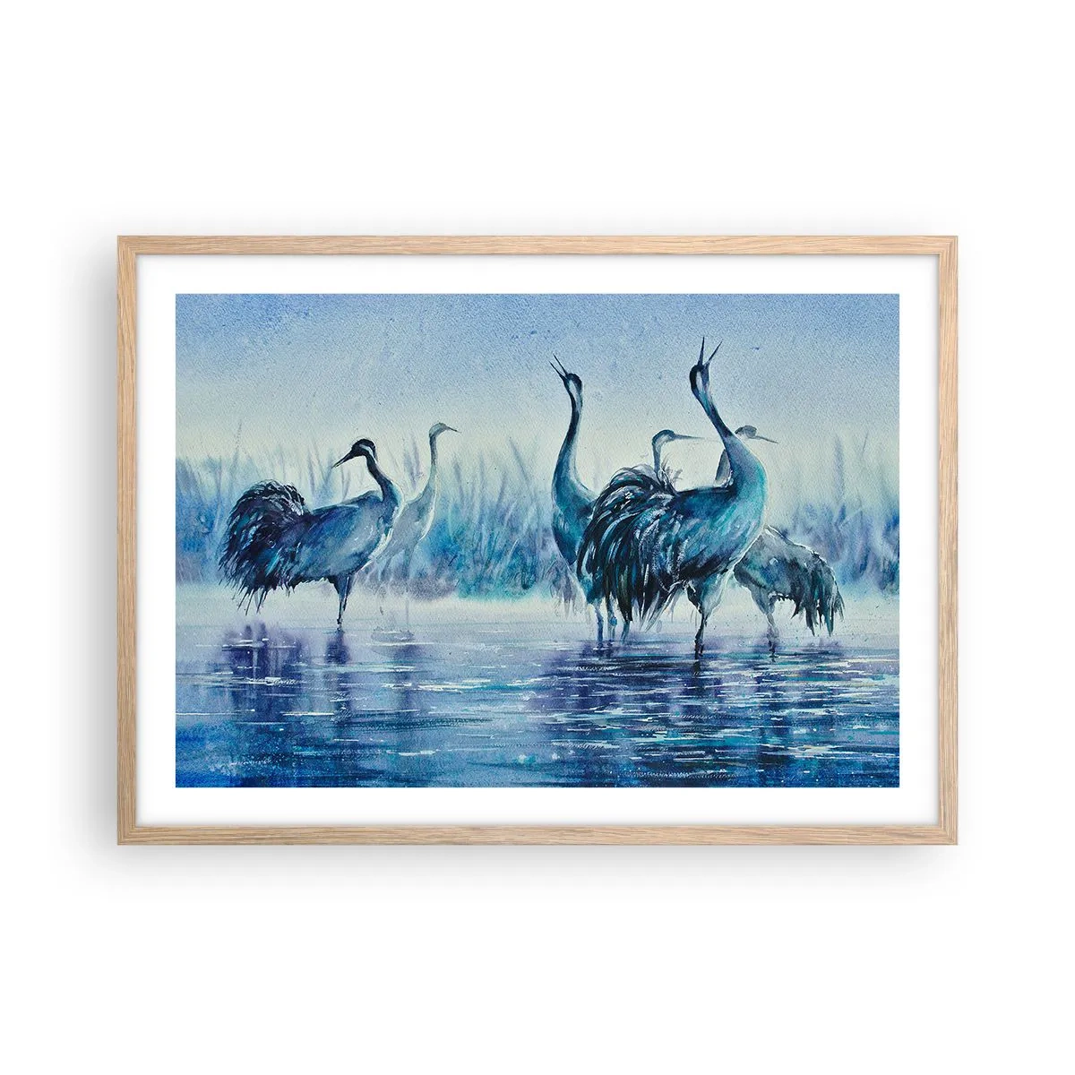 Affisch i ram av ljusek - Morgonmöte - 70x50 cm