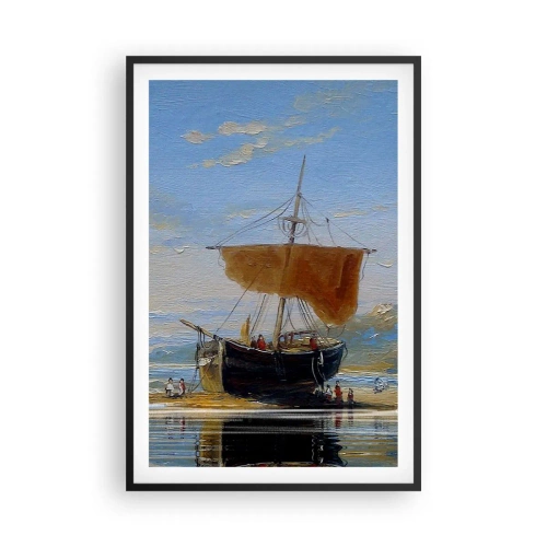 Affisch i svart ram - Vatten, jord, luft - 61x91 cm
