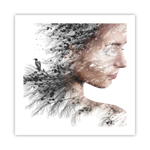 Affisch - Skogens ande - 50x50 cm