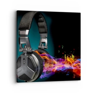 Canvastavla - Bild på duk - I musikens eld - 40x40 cm