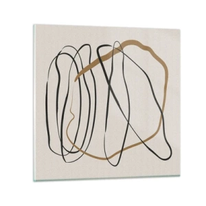 Glastavla - Bild på glas - Komposition: besittande dans - 50x50 cm