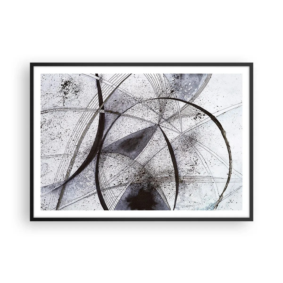 Affisch i svart ram - Futuristisk fantasi - 100x70 cm