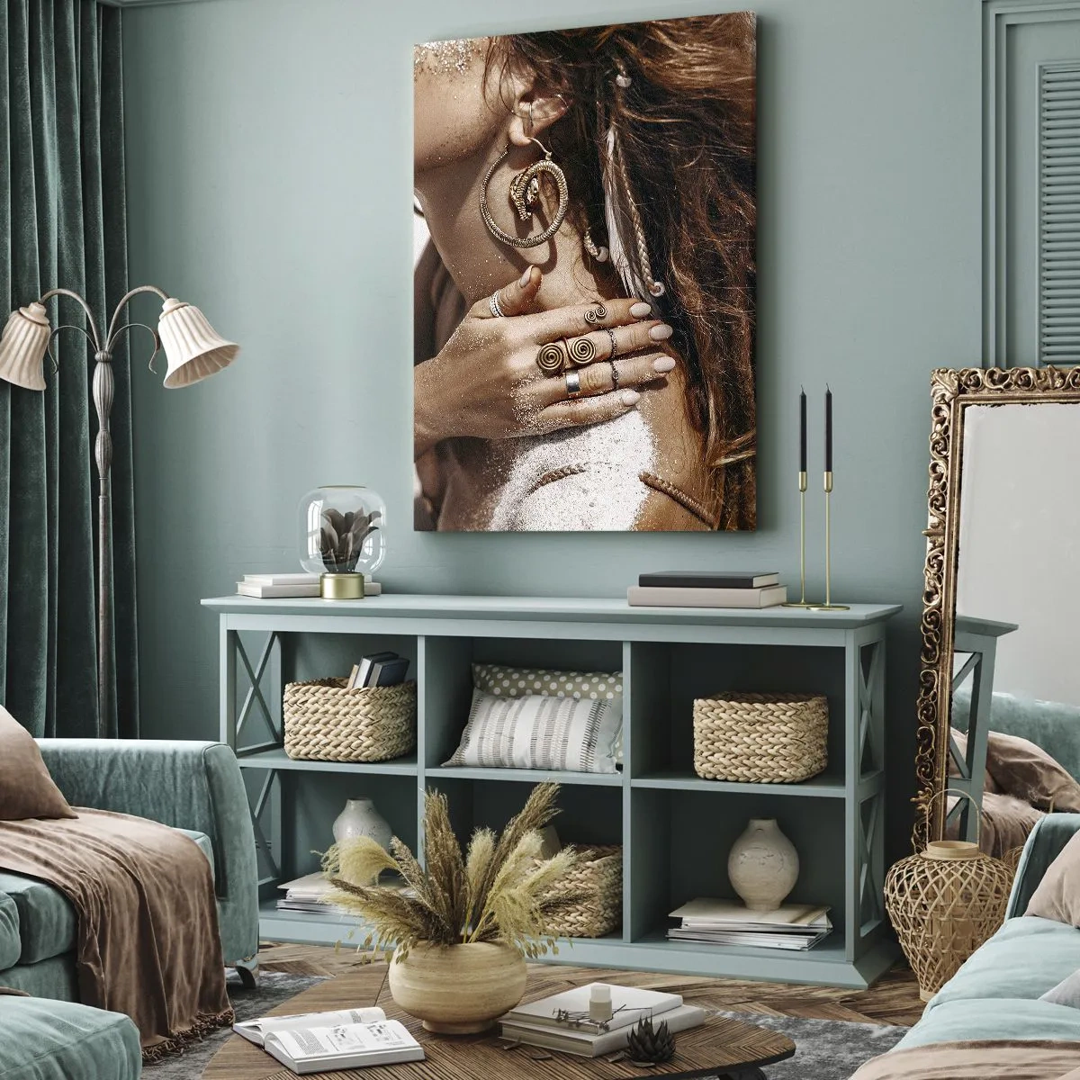 Canvastavla - Bild på duk - Vilda strandens drottning - 50x70 cm