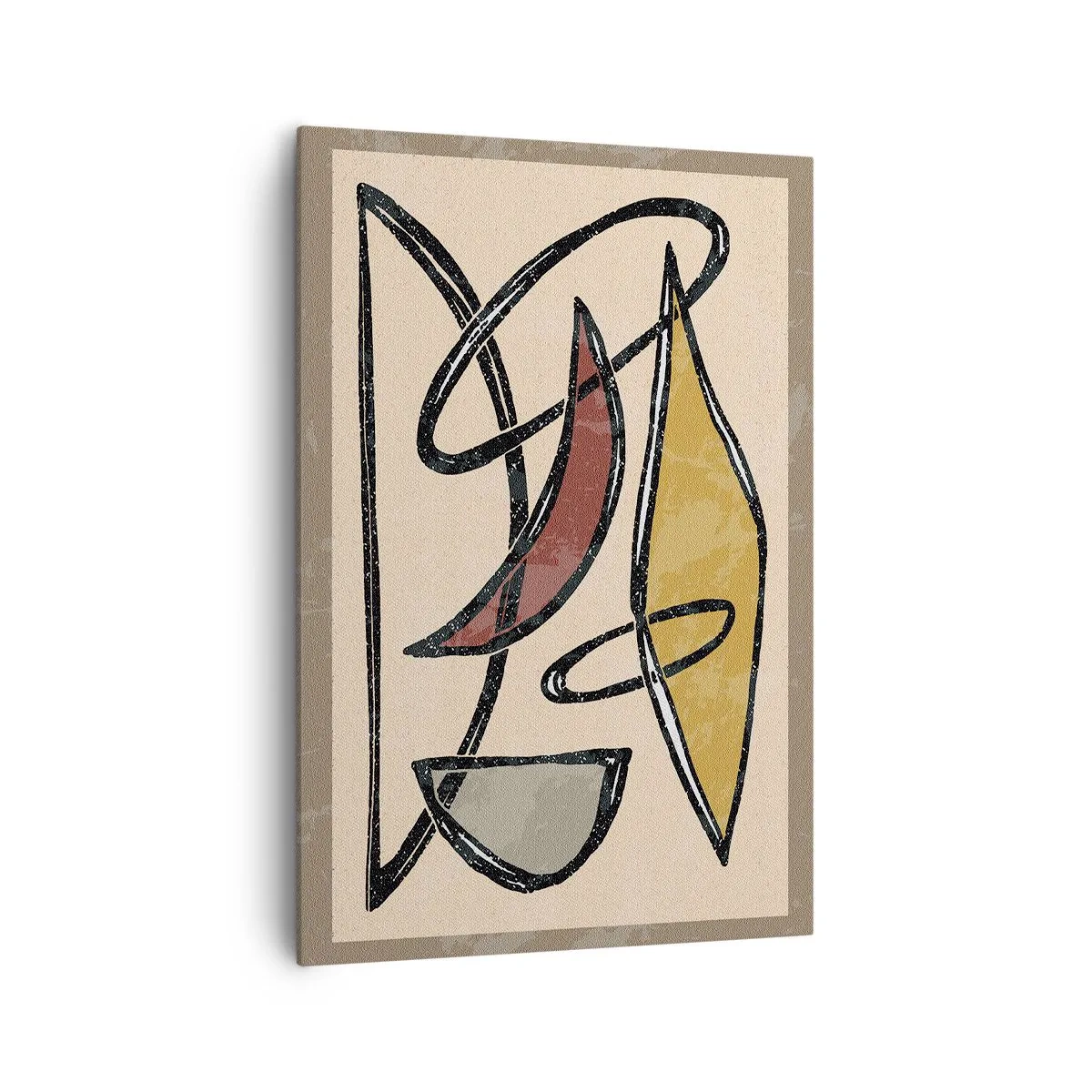 Canvastavla - Bild på duk - Komposition - bågar och ovaler - 70x100 cm