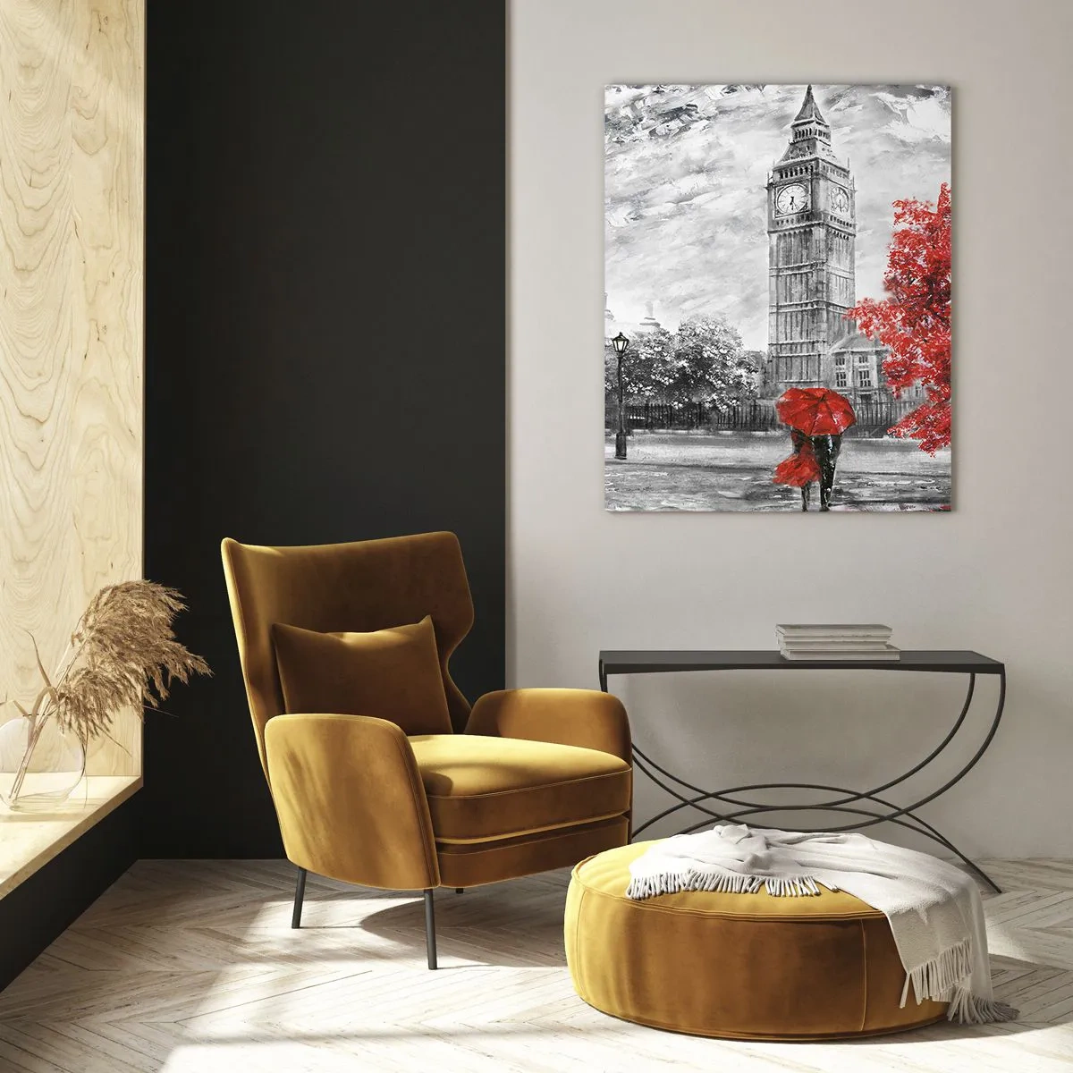 Glastavla - Bild på glas - Spännande dag - 50x70 cm