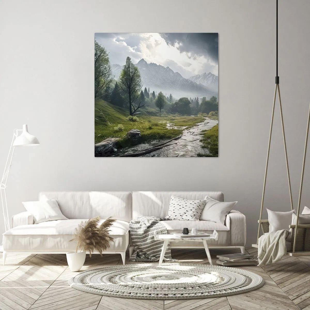 Canvastavla - Bild på duk - Fram och tillbaka - 60x60 cm