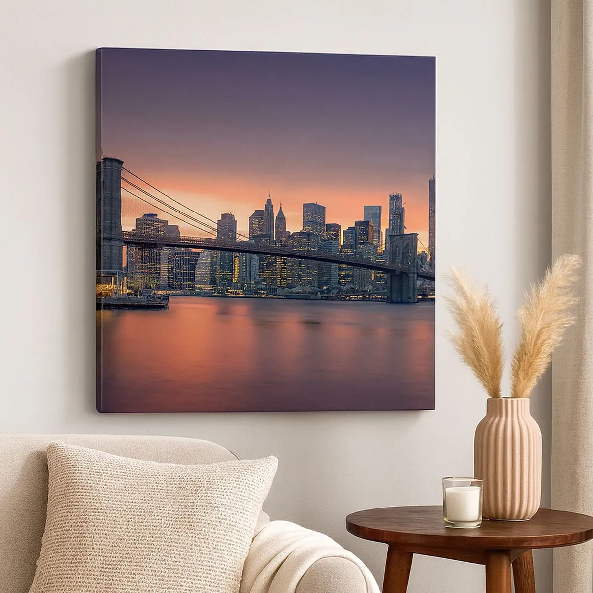 Canvastavla - Bild på duk - Doppad i lila tystnad - 30x30 cm