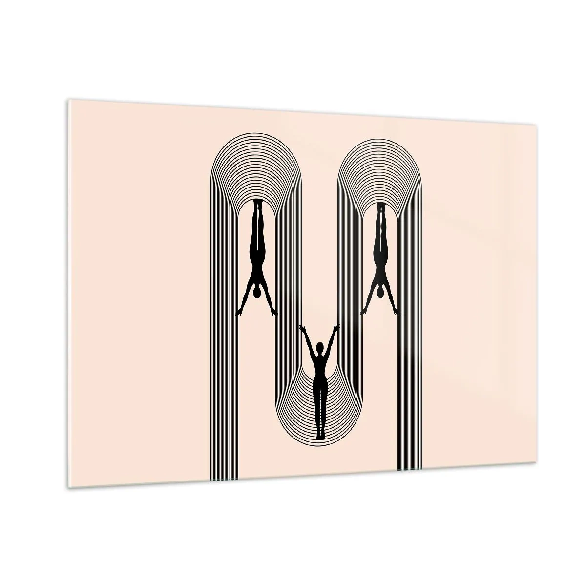 Glastavla - Bild på glas - Upp och ner - 100x70 cm