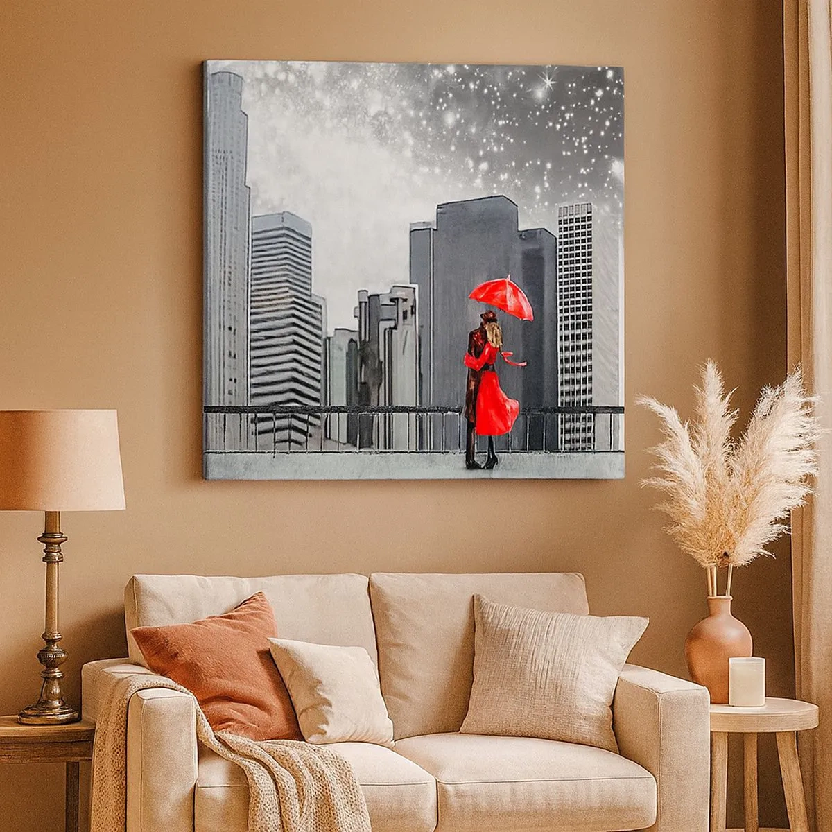 Canvastavla - Bild på duk - Människan är inte sten - 30x30 cm