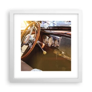 Affisch i vit ram - Smak av lyx från det förflutna - 30x30 cm