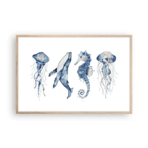 Affisch i ram av ljusek - Havets under - 91x61 cm