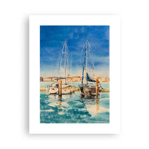 Affisch - Solig lagun - 30x40 cm