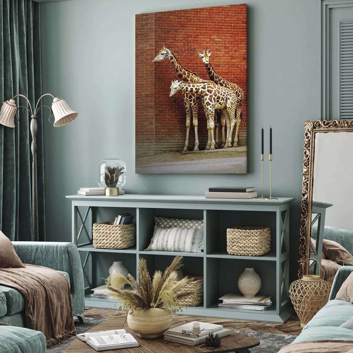 Canvastavla - Bild på duk - Ser ni någon akacia? - 55x100 cm