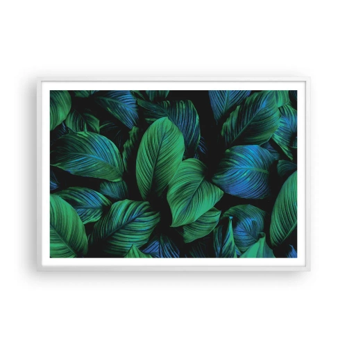 Affisch i vit ram - I gröna folkmassan - 100x70 cm