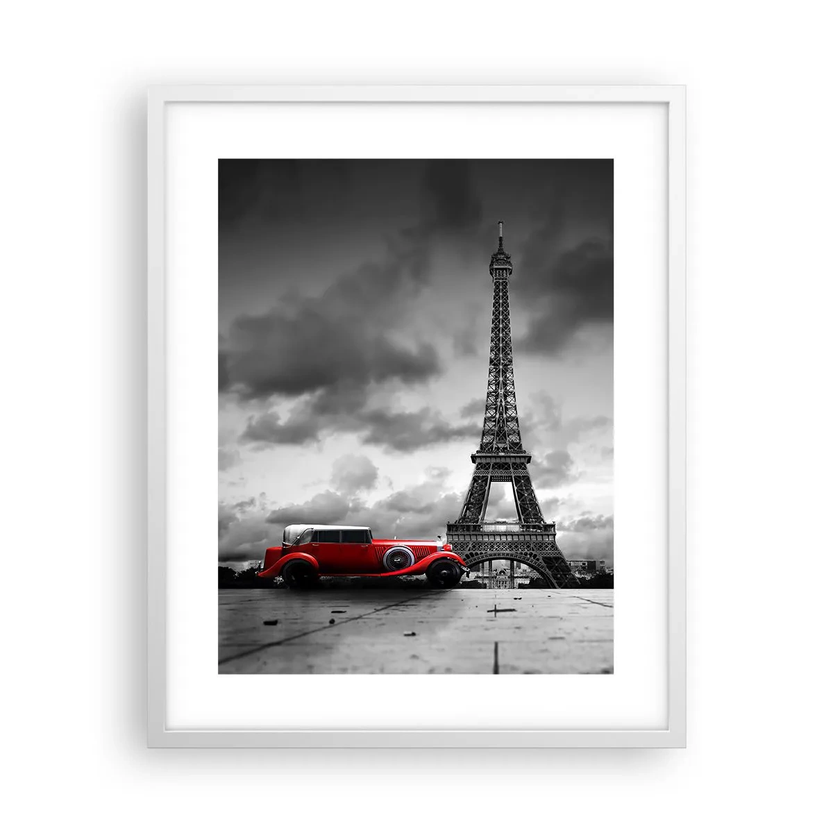 Affisch i vit ram - Inte så länge sedan i Paris - 40x50 cm