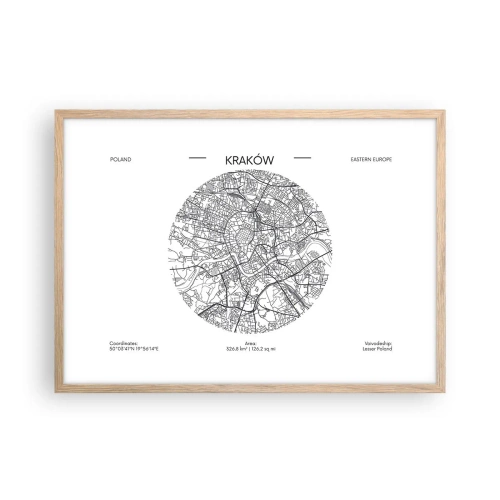 Affisch i ram av ljusek - Krakóws anatomi - 70x50 cm