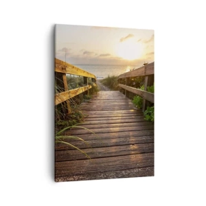 Canvastavla - Bild på duk - Direkt till stranden - 50x70 cm