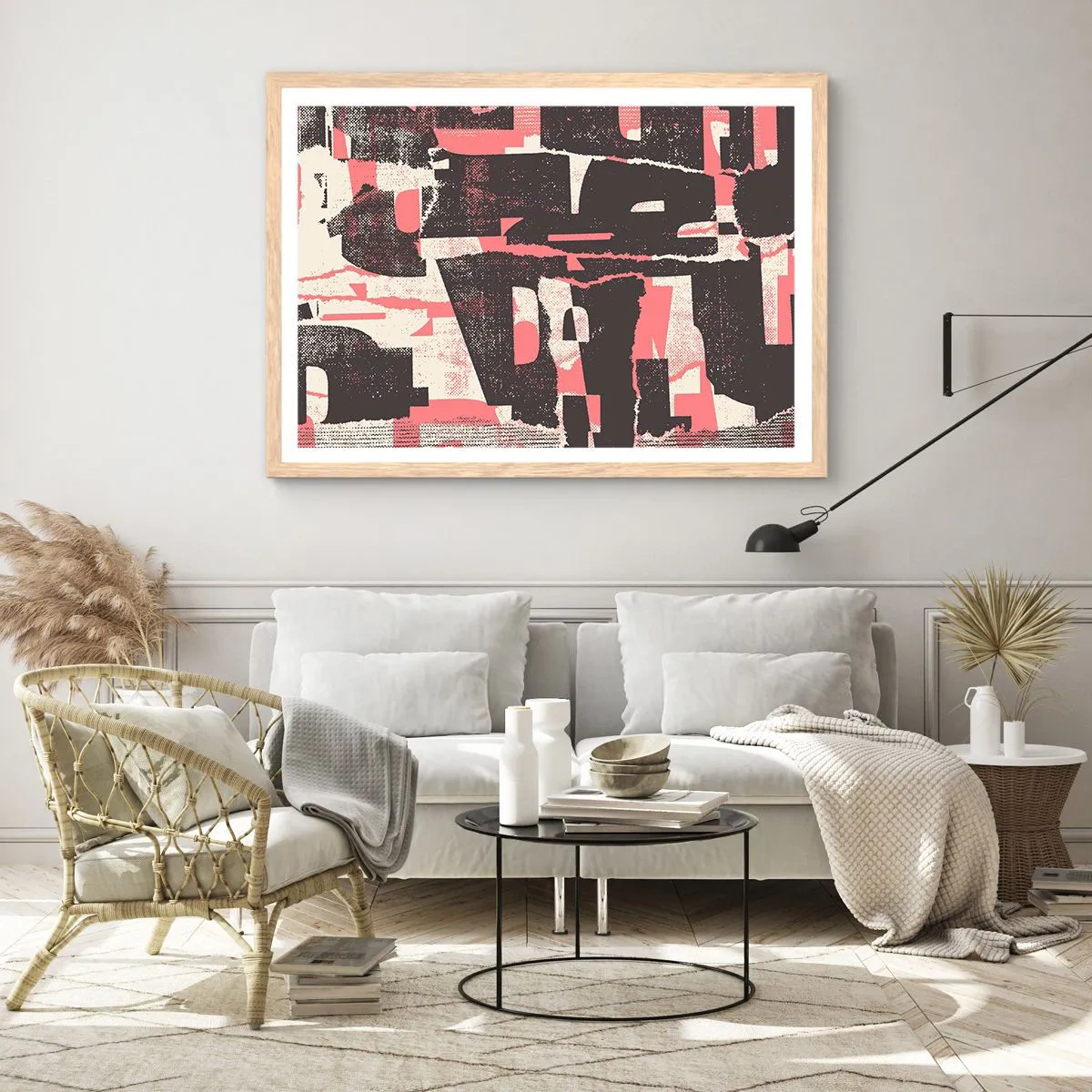 Affisch i ram av ljusek - Allt liv och rörelse - 100x70 cm