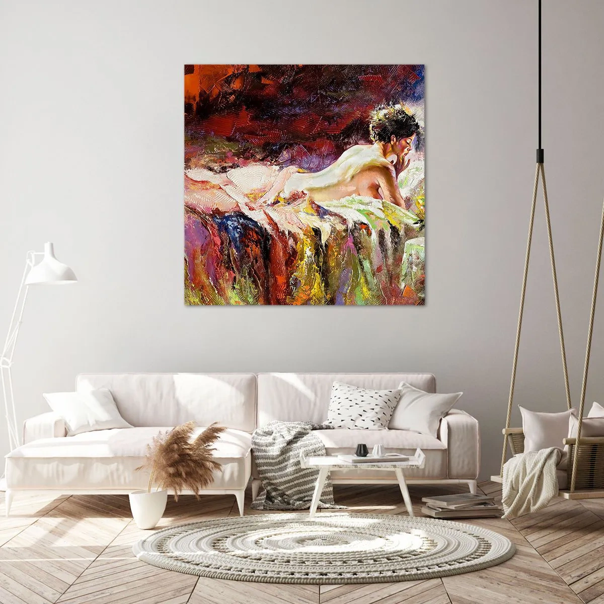 Canvastavla - Bild på duk - Venus försänkt i sina tankar - 30x30 cm