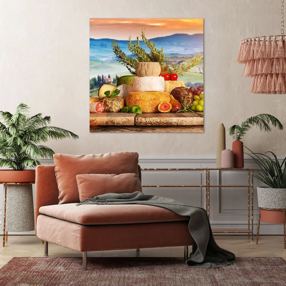Canvastavla - Bild på duk - Italiensk livsglädje - 70x70 cm