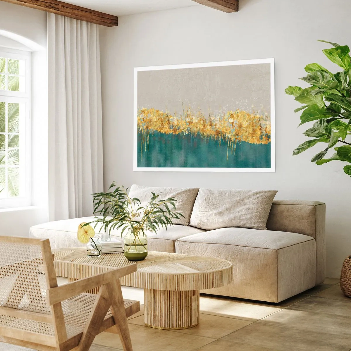 Affisch - Den gyllene gränsen - 70x50 cm