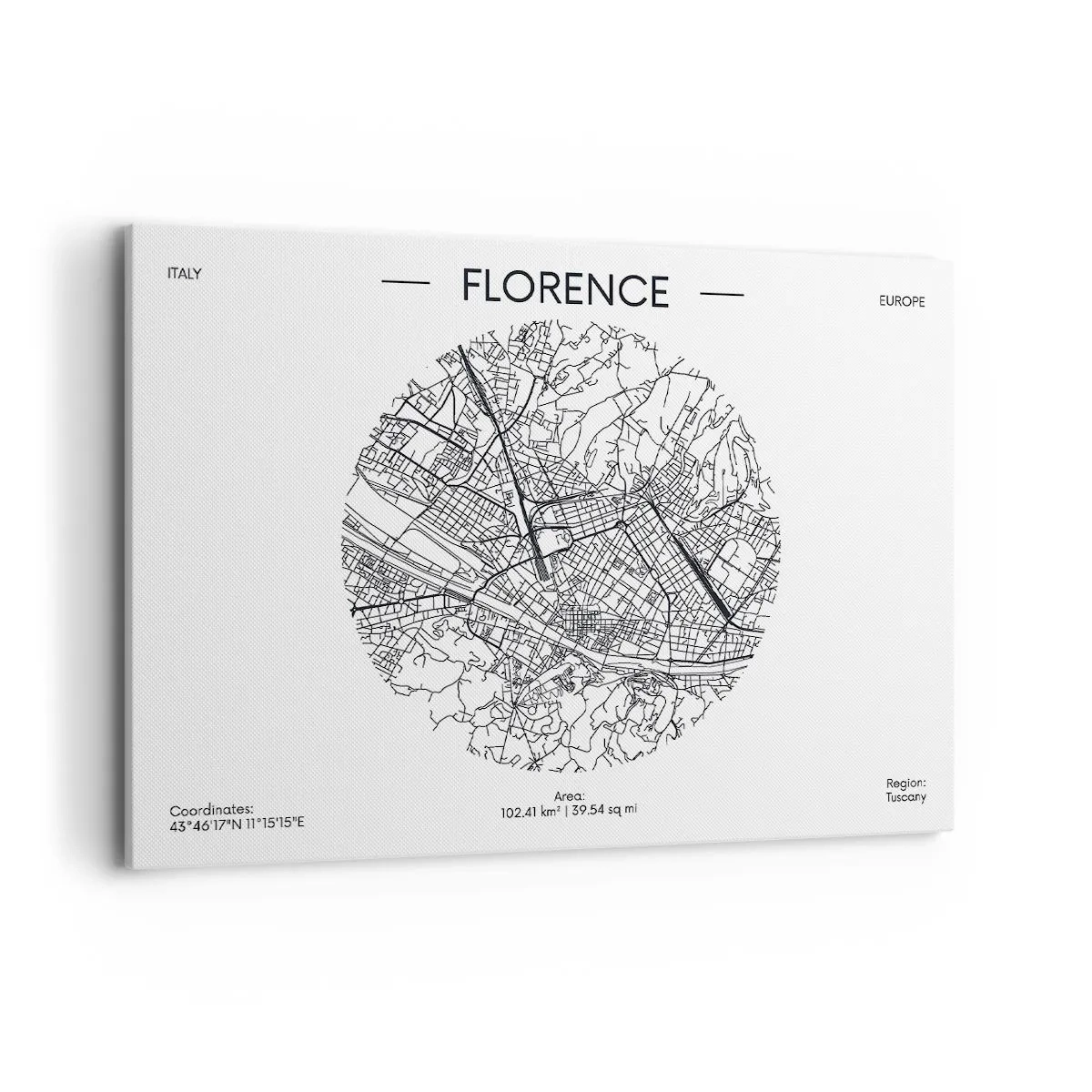 Canvastavla - Bild på duk - Florens anatomi - 100x70 cm