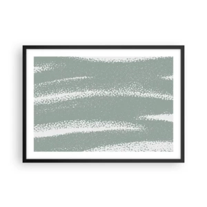 Affisch i svart ram - Abstraktion i vinterstämning - 70x50 cm