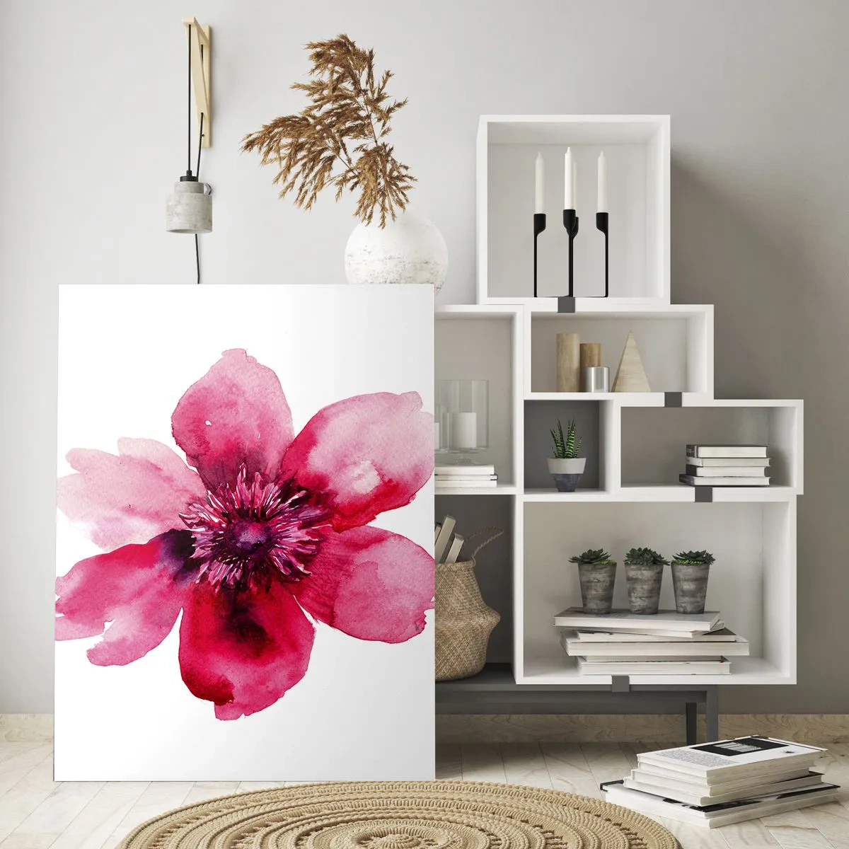 Glastavla - Bild på glas - Doftande karminkyss - 80x120 cm