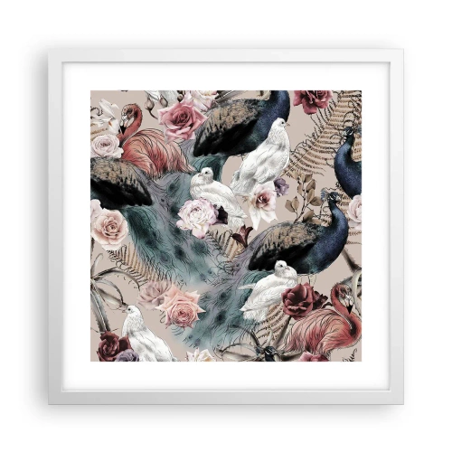 Affisch i vit ram - I palatsträdgården - 40x40 cm