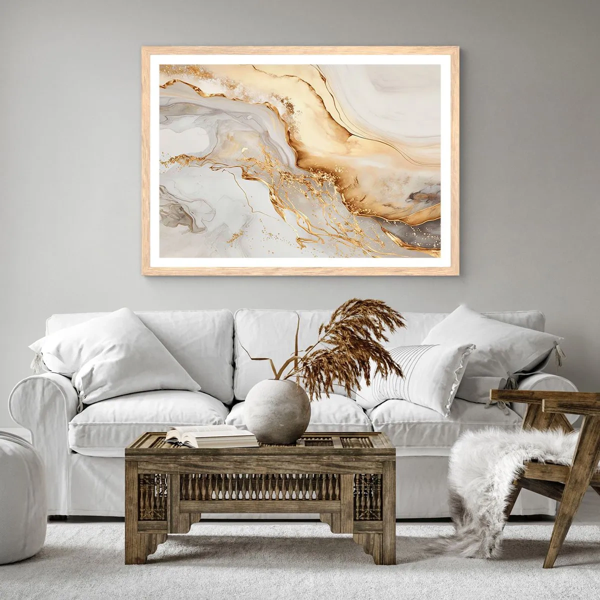 Affisch i ram av ljusek - Abstraktion: skönhet och godhet - 91x61 cm