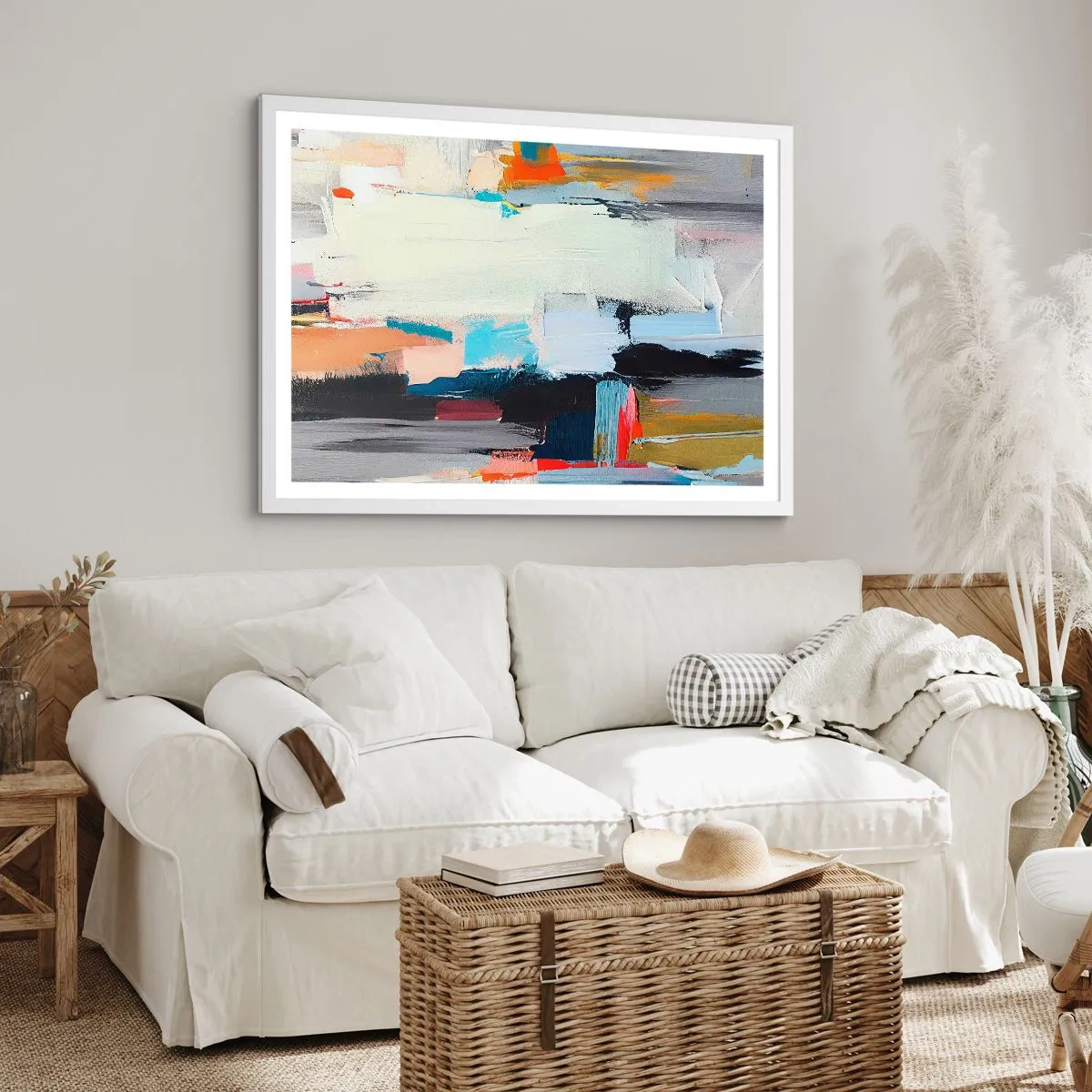 Affisch i vit ram - Finns det någon metod? - 100x70 cm