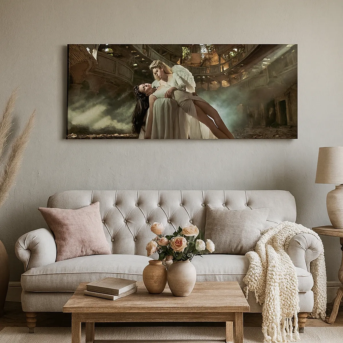 Canvastavla - Bild på duk - Gamla teaterns anda - 30x30 cm