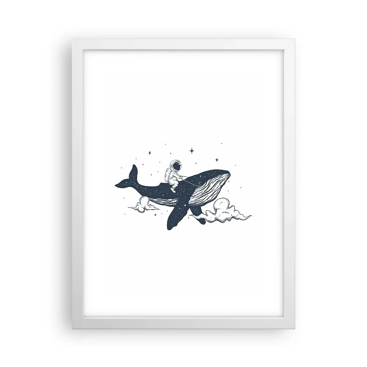 Affisch i vit ram - Rymdäventyr - 30x40 cm
