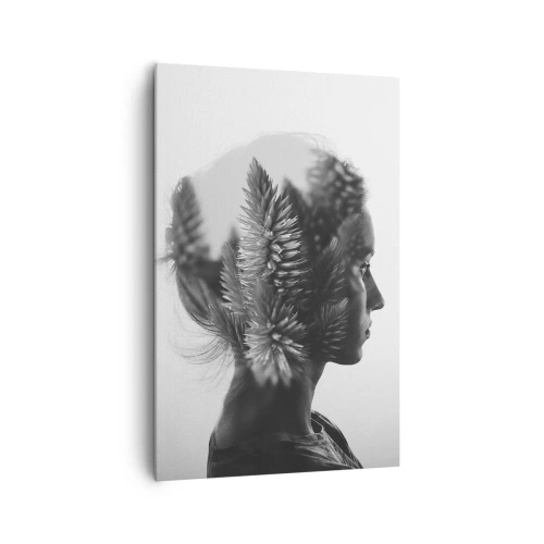 Canvastavla - Bild på duk - Furuskogens härskarinna - 80x120 cm