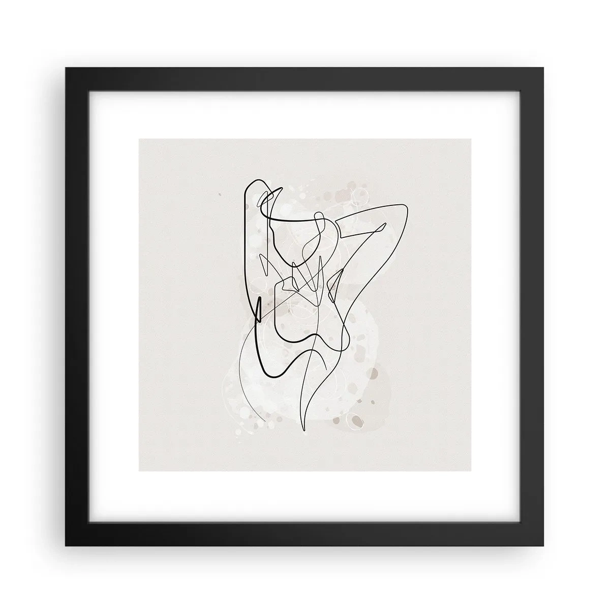 Affisch i svart ram - Konsten att förföra - 30x30 cm